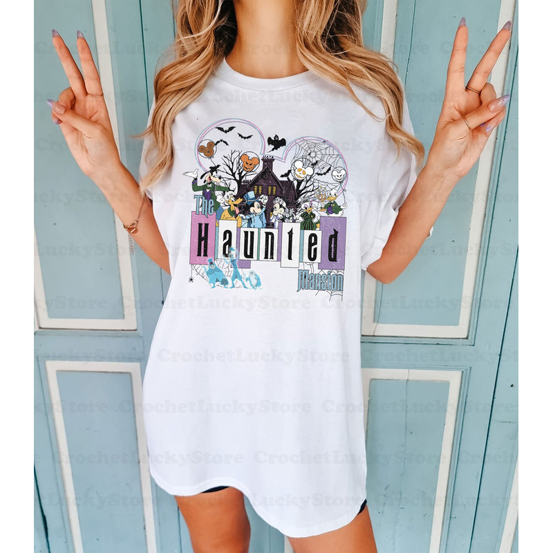 Vintage Haunted Mansion Halloween Shirt, Halloween Party Matching, WDW Spooky Season, Trick or Treat, Mickey and Friends Halloween Shirt - 4.jpg