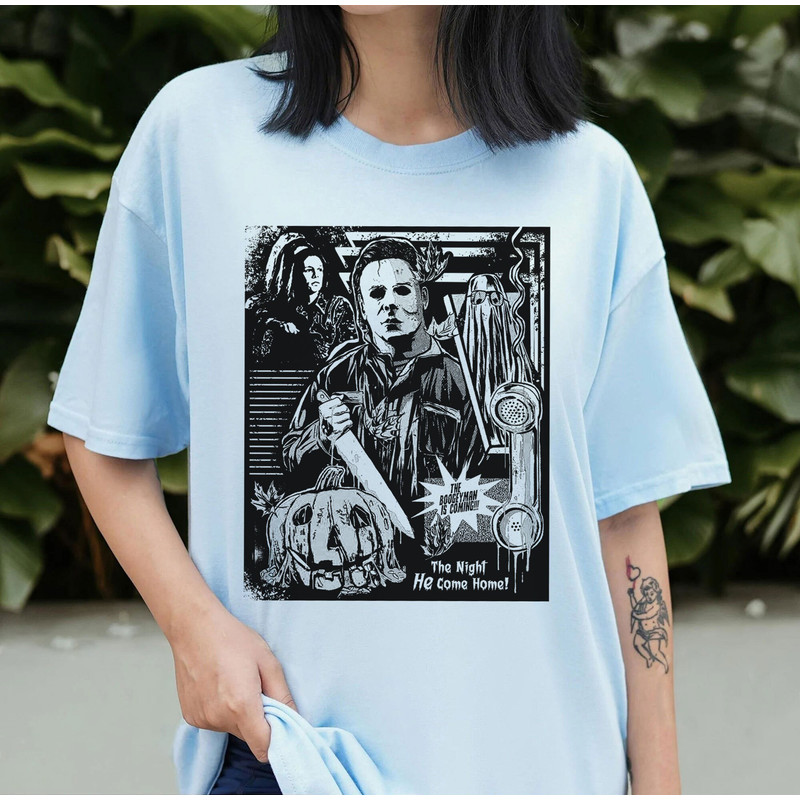 Vintage Michael Myers The Night He Come Home Shirt, Halloween Horror Movie Sweatshirt, Hoodie, Michael Myers Homage, Halloween Shirt - 5.jpg