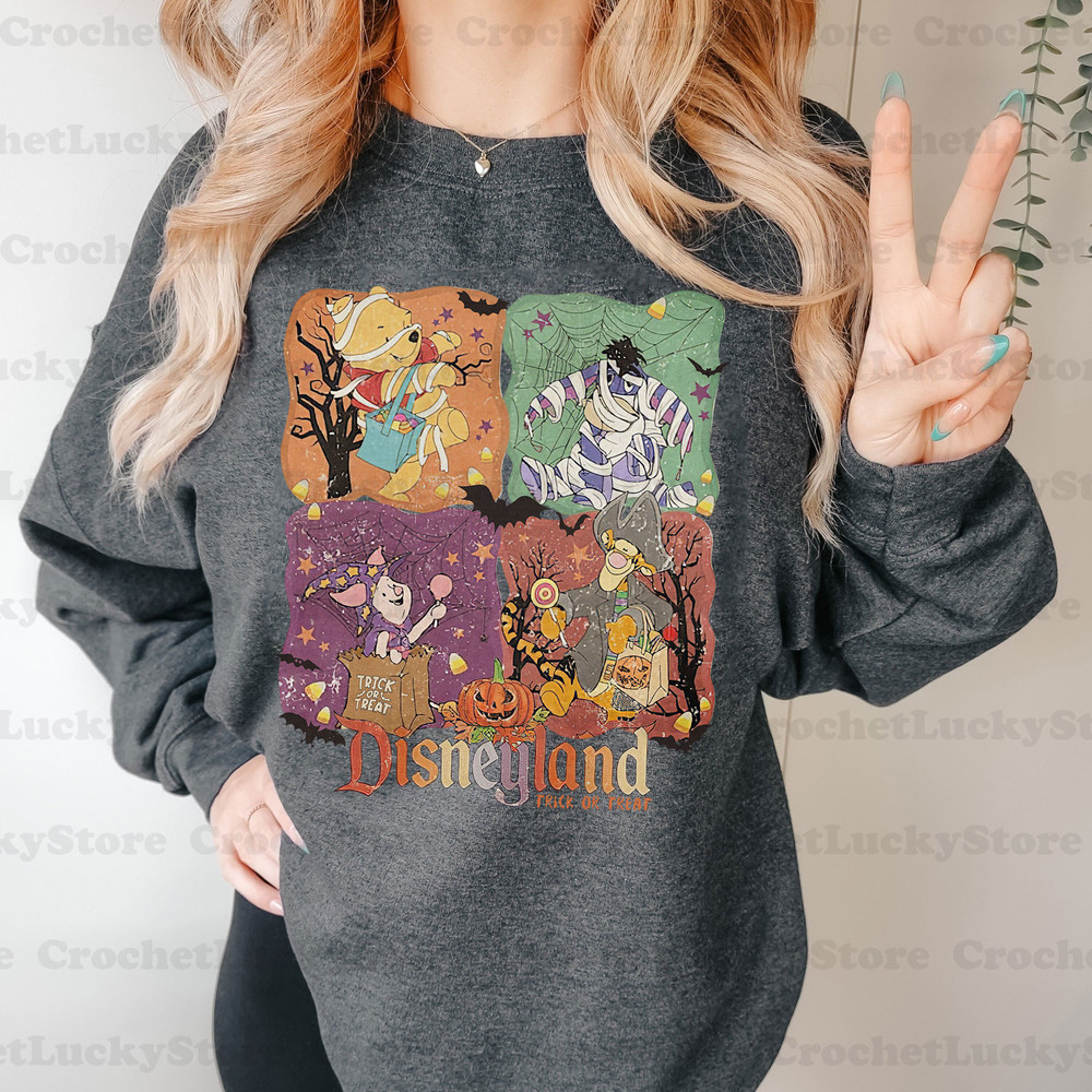 Vintage Pooh And Friends Halloween Shirt, Disneyland Trick Or Treat Shirt, Winnie The Pooh Halloween Shirt, Halloween Matching Party Shirt - 4.jpg