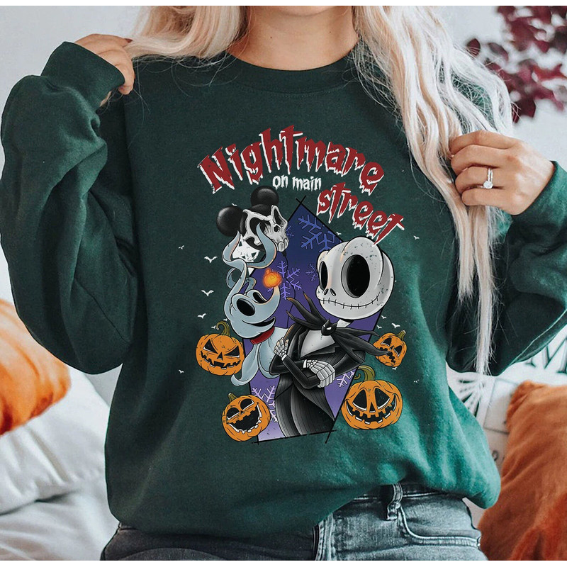 Vintage The Nightmare On Main Street Halloween Pumpkin Shirt, Retro Disney Halloween Shirt, Trick Or Treat, Disney Halloween Party Tee - 3.jpg