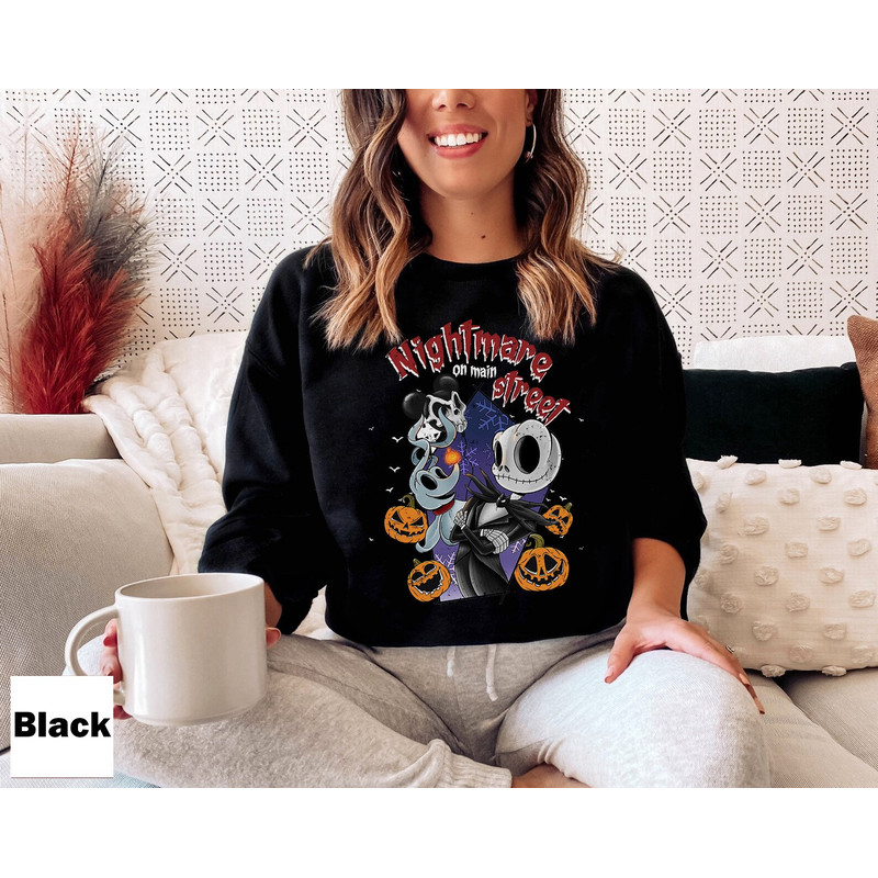 Vintage The Nightmare On Main Street Halloween Pumpkin Shirt, Retro Disney Halloween Shirt, Trick Or Treat, Disney Halloween Party Tee - 4.jpg