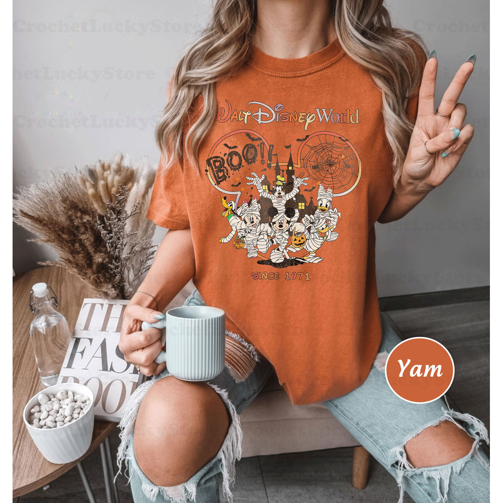 Vintage Walt Disney World 1971 Halloween Shirt, Disney Mummy Shirt, Mickey And Friends Mummy Halloween Shirt, Disney Trip Matching Shirt - 5.jpg