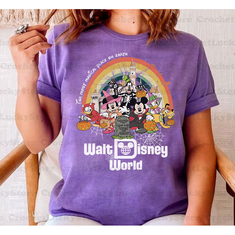 Walt Disney World Halloween Shirt, The Most Magical Place On Earth, Spooky Season, Halloween Matching Shirt, Mickey & Friends Halloween Tee - 2.jpg
