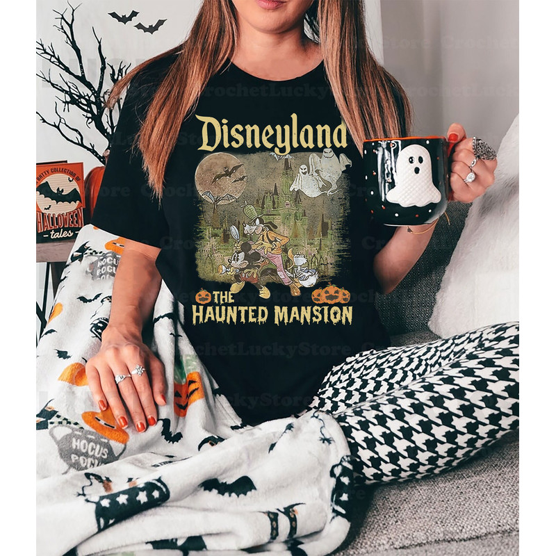Walt Disney World Mickey Haunted Mansion Shirt, Halloween Gift, Vintage Haunted Mansion Tee, Spooky Season, Disney Halloween Matching Shirt - 1.jpg