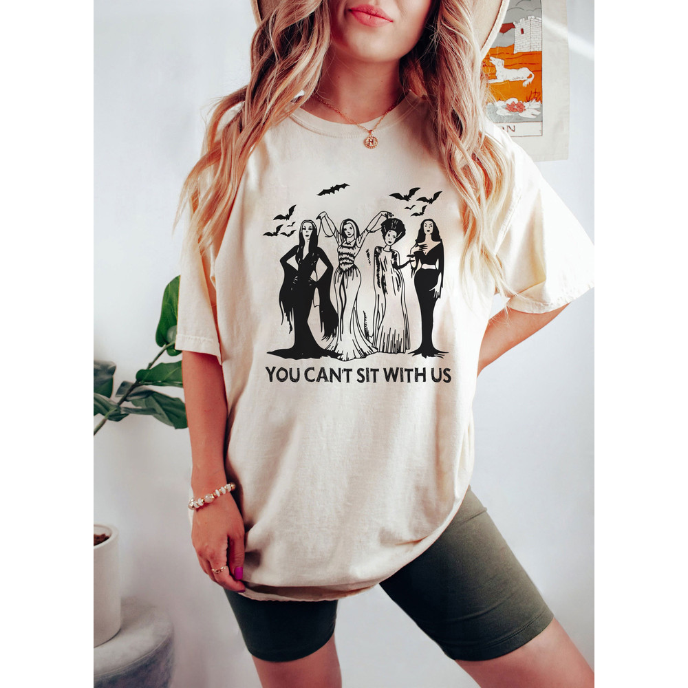 Witches Shirt, You Can't Sit With Us Shirt, Funny Sanderson Sisters Tee, Witch Sisters Halloween, Sanderson Shirt, Vintage Spooky Vibes Tee - 2.jpg