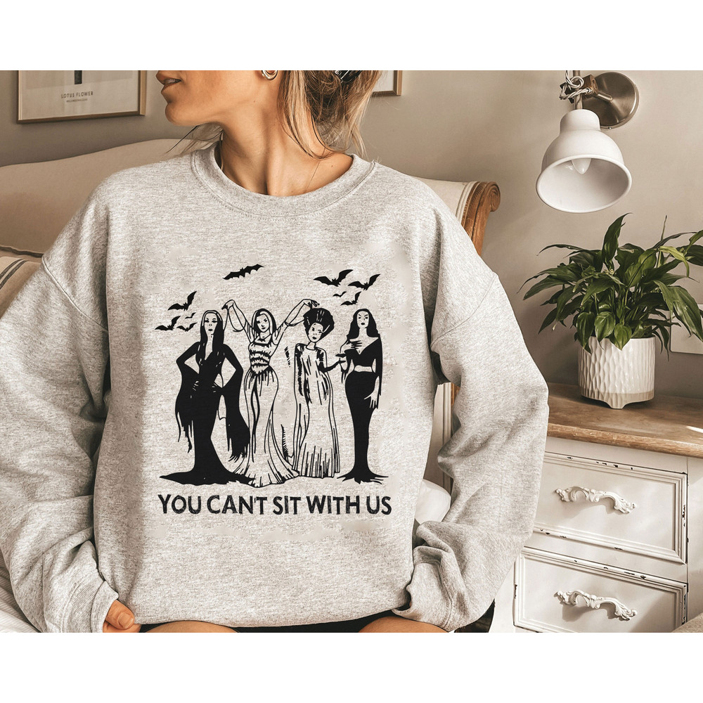 Witches Shirt, You Can't Sit With Us Shirt, Funny Sanderson Sisters Tee, Witch Sisters Halloween, Sanderson Shirt, Vintage Spooky Vibes Tee - 5.jpg