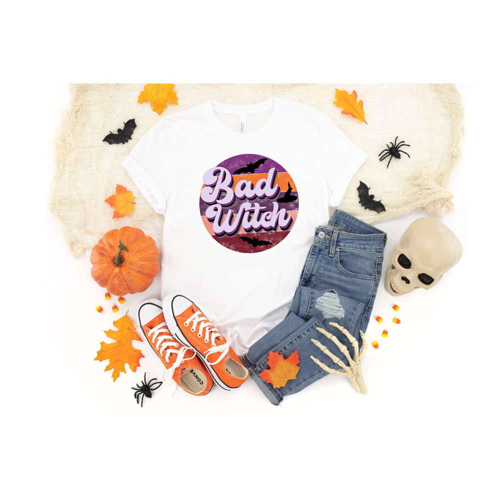 Bad Witch Shirt, Halloween Shirts, Cute Halloween T-shirt, Pumpkin Shirt, Witch Shirt, Halloween Costume, Gift For Halloween - 3.jpg