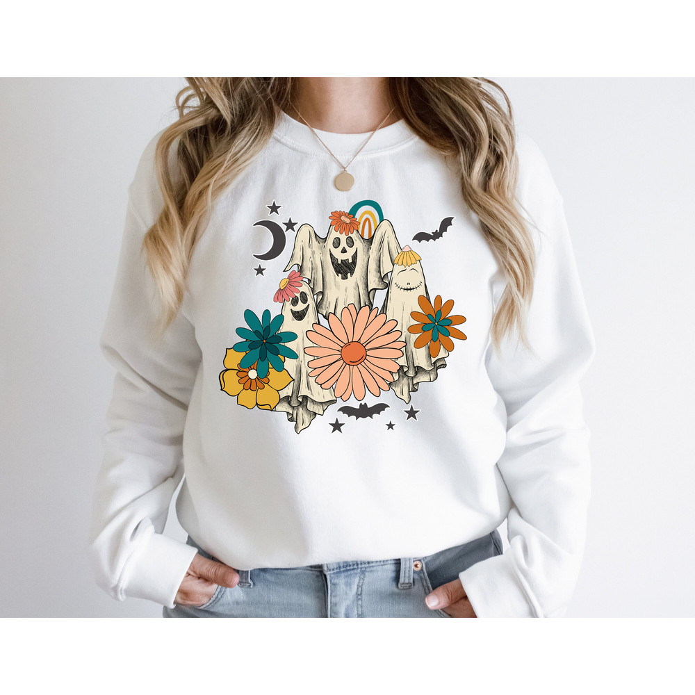 Retro Halloween t-shirt, Vintage Floral Ghost Halloween Shirt, Retro Fall Shirt, Vintage Ghost Shirt, Spooky Season tee,2022 Halloween Shirt - 2.jpg