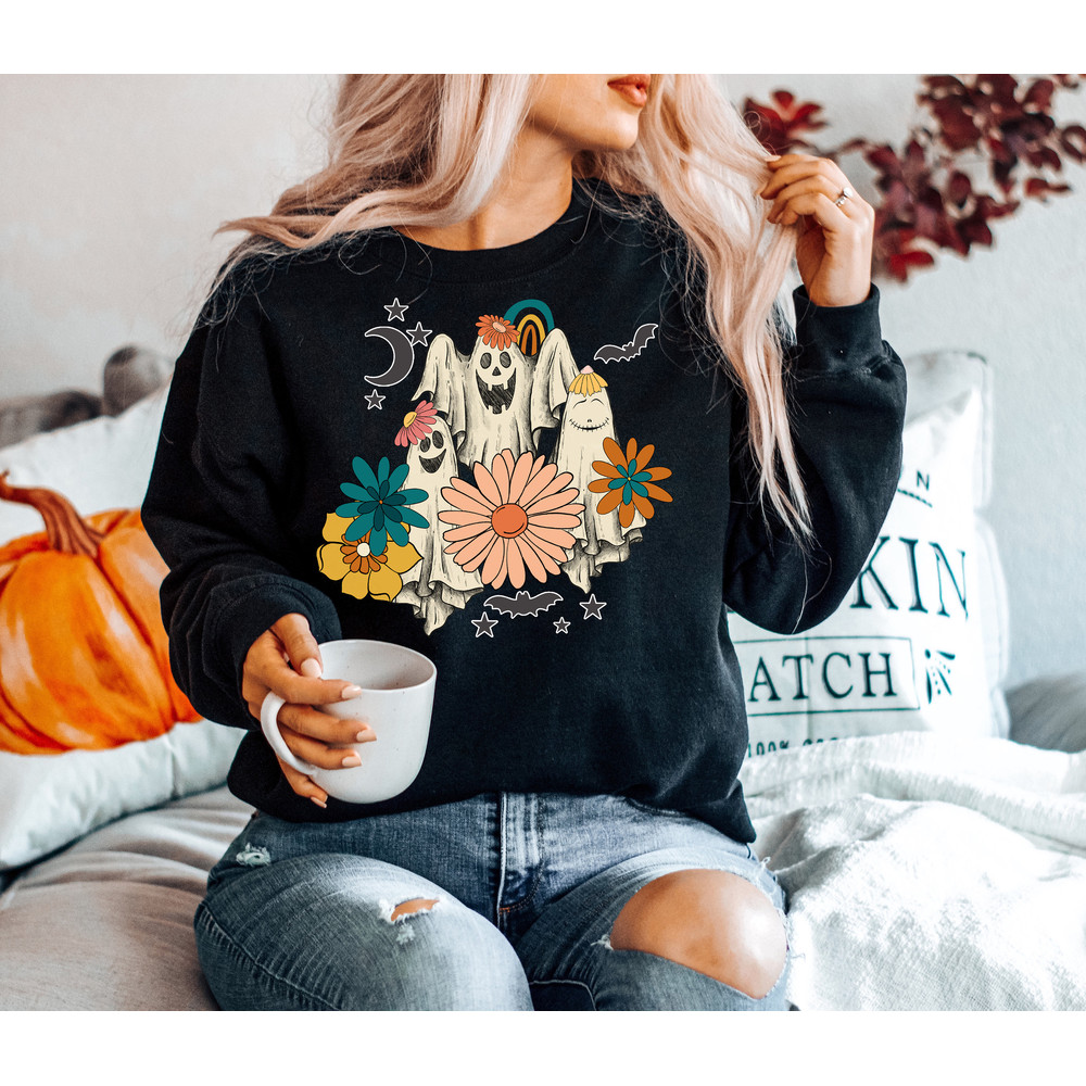 Retro Halloween t-shirt, Vintage Floral Ghost Halloween Shirt, Retro Fall Shirt, Vintage Ghost Shirt, Spooky Season tee,2022 Halloween Shirt - 3.jpg