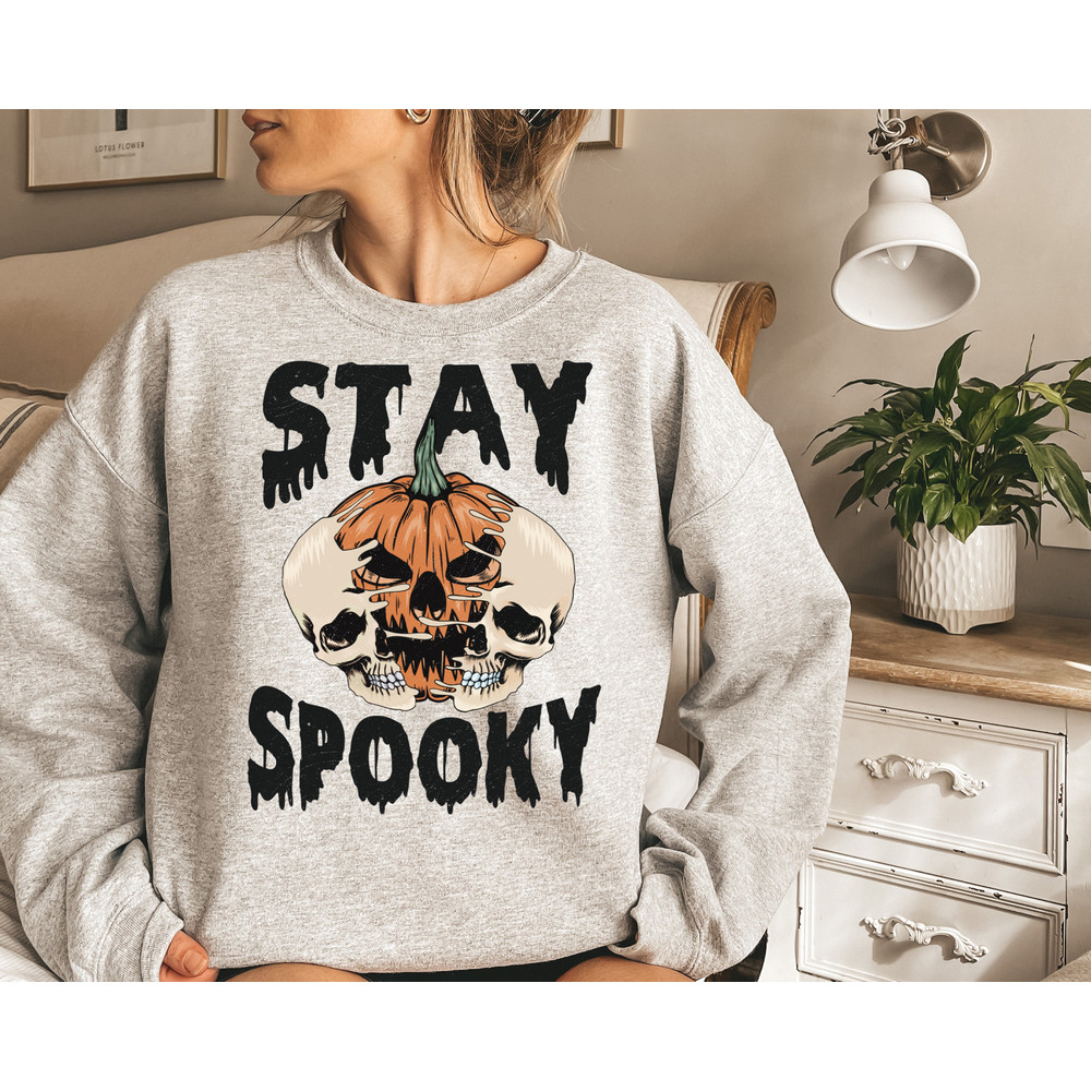 Stay Spooky Sweathirt, Spooky Vibe Shirt, Halloween T-shirt, Cool Halloween shirt, Funny Halloween shirt, Halloween Tee, Smiley Spooky Shirt - 3.jpg