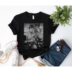 marilyn monroe & audrey hepburn tattooed twins t-shirt, marilyn monroe shirt fan gift, marilyn monroe vintage shirt, aud