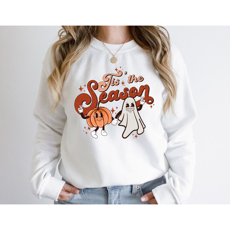 Tis the Season Shirt, Retro Halloween Shirt, Vintage Halloween Shirt, Fall Shirt, Fall Season, Retro Fall Shirt, Pumpkin Shirt, Ghost Shirt - 2.jpg