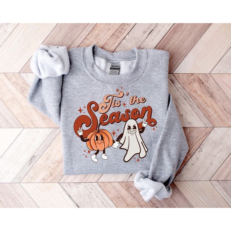Tis the Season Shirt, Retro Halloween Shirt, Vintage Halloween Shirt, Fall Shirt, Fall Season, Retro Fall Shirt, Pumpkin Shirt, Ghost Shirt - 3.jpg