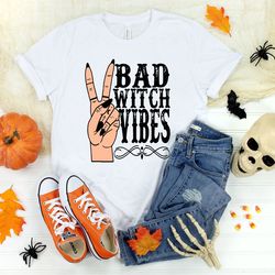 bad witch vibes shirt, witch shirt, sanderson sisters, halloween shirt, halloween party, hocus pocus shirt, halloween fu