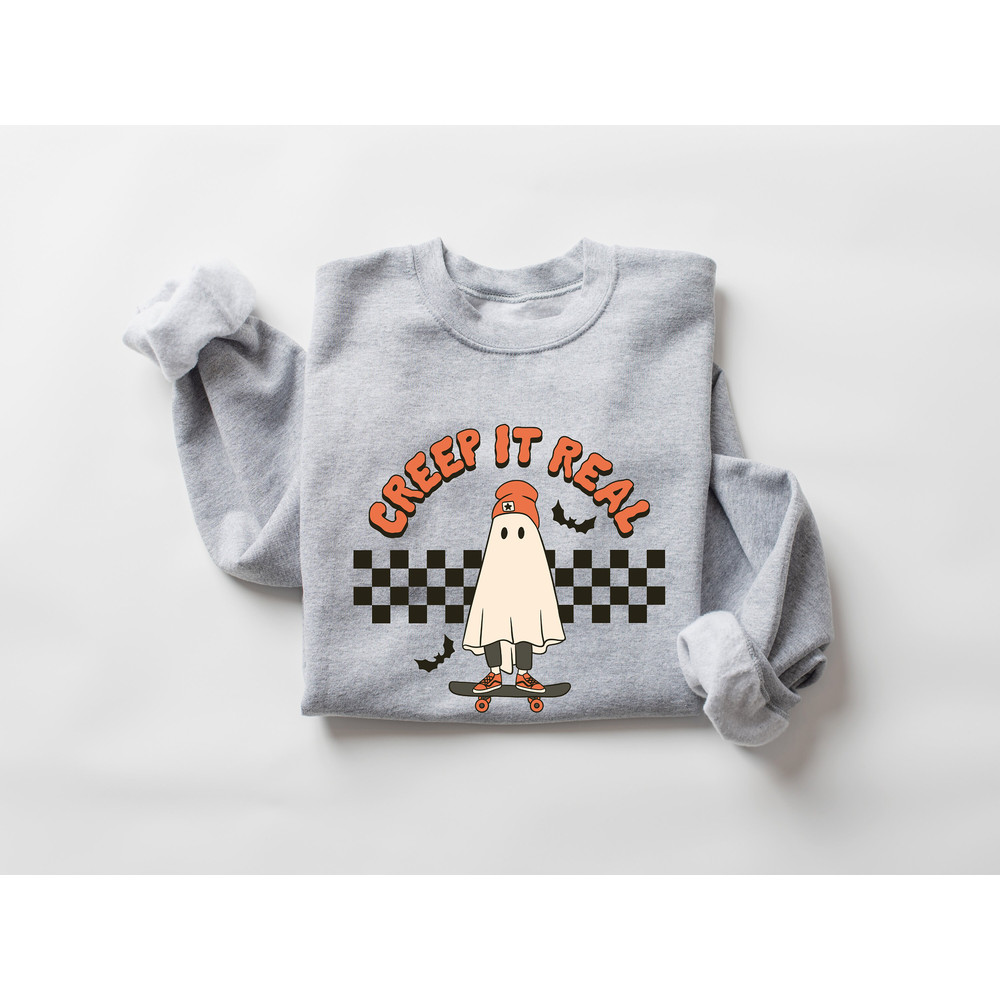 Creep It Real Sweatshirt, Retro Halloween Sweatshirt, Halloween Costume, Vintage Halloween Sweater, Women Halloween Shirt, Halloween Gift - 2.jpg