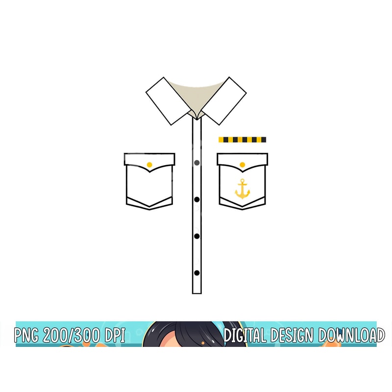 Boat Captain Uniform Costume png, sublimation Halloween Shirt png, sublimation copy.jpg
