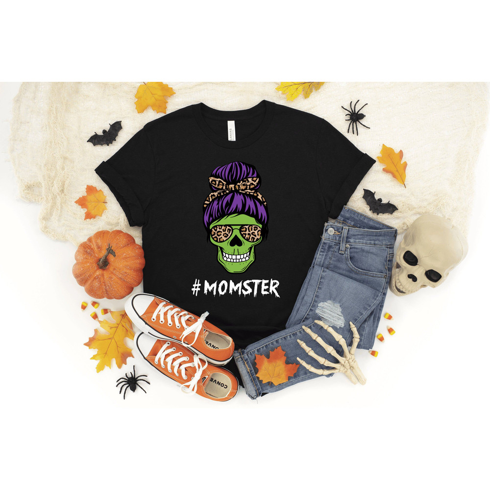 Halloween Momster skull shirt, Momster Shirt, Halloween Party, Halloween T-shirt, Hocus Pocus Shirt, Mom zombie Shirt,Halloween Spooky Shirt - 2.jpg