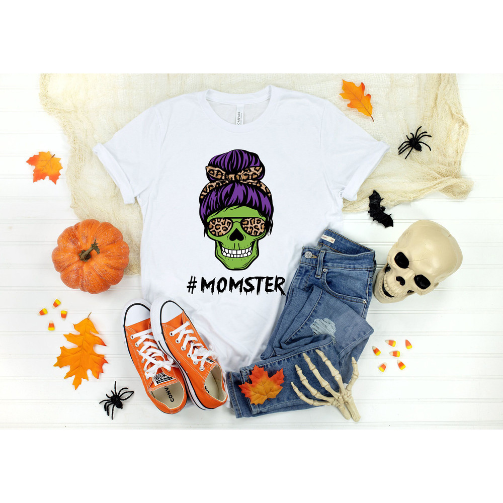 Halloween Momster skull shirt, Momster Shirt, Halloween Party, Halloween T-shirt, Hocus Pocus Shirt, Mom zombie Shirt,Halloween Spooky Shirt - 3.jpg
