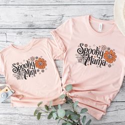 mama mini matching shirts mother daughter shirts matching spooky mama spooky mini outfits halloween vibes shirts matchin