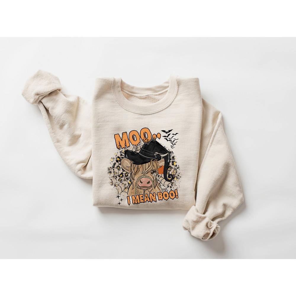 Moo I Mean Boo Sweatshirt, Halloween Boo Sweatshirt, Heifer Halloween Shirt, Funny Halloween Shirt, Halloween Sweatshirt, Halloween Gift - 3.jpg
