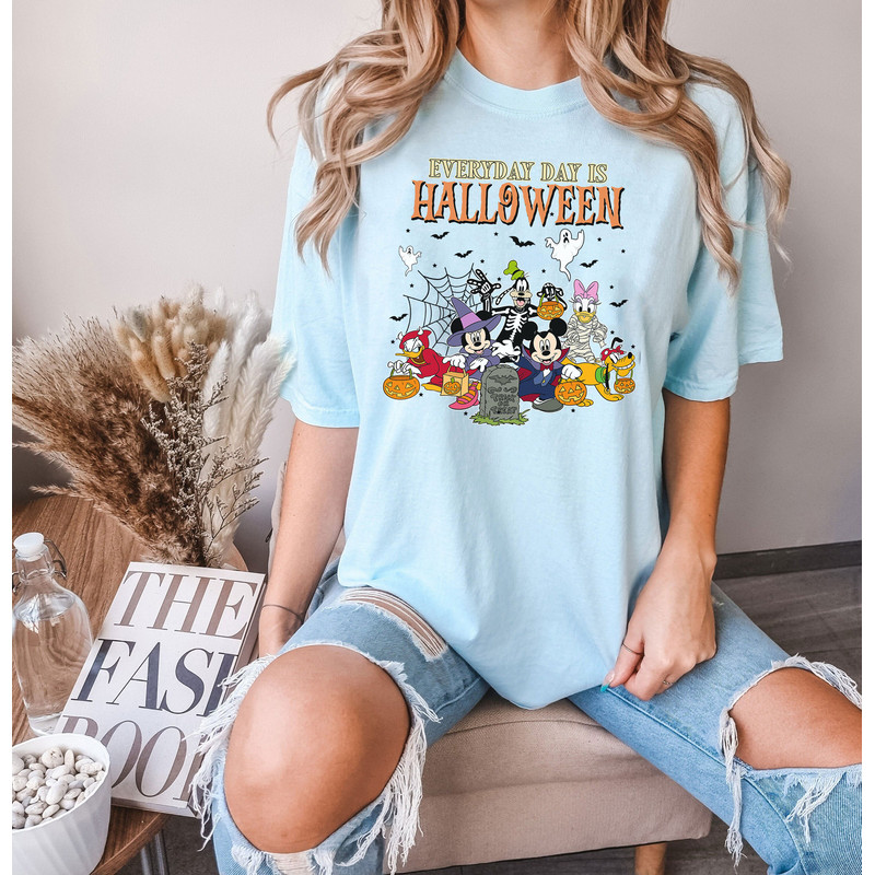 Vintage Disney Halloween Shirt, Everyday Is Halloween Shirt, Mickeys Not So Scary Shirt, Disney Skeleton Shirt, Halloween Party Matching Tee - 4.jpg