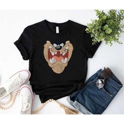 looney tunes taz face t-shirt, tasmanian devil face shirt, taz shirt, tasmanian devil shirt, cartoon vintage shirt, taz
