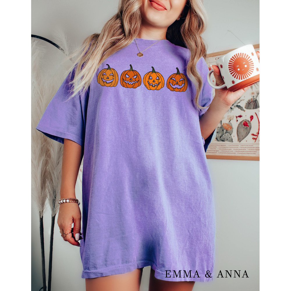 Comfort Colors Halloween Shirt, Pumpkin Shirt, Fall Shirts for Women, Jack-o-Lantern Shirt, Spooky Season Shirt, Halloween Oversized Tshirt - 5.jpg