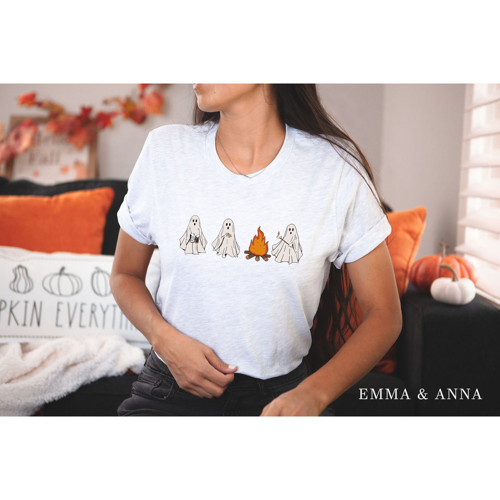 Ghost Shirt, Halloween Shirt, Halloween T-Shirt, Smores Camping Shirt, Fall Shirt for Women, Pumpkin Shirt, Trick or Treat, Spooky Season - 4.jpg