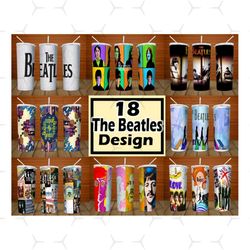 bundle 18 desings ,the beatles 20oz tumbler wrap,the beatles tumbler sublimations