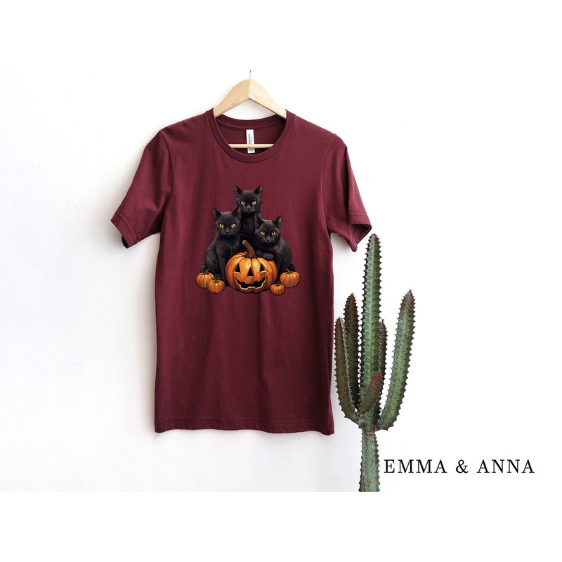 Halloween Shirt, Halloween T-Shirt, Black Cat Shirt, Halloween Cat, Ghost Shirt, Pumpkin Shirt, Spooky Season, Cat Lover Gift, Fall Shirts - 5.jpg