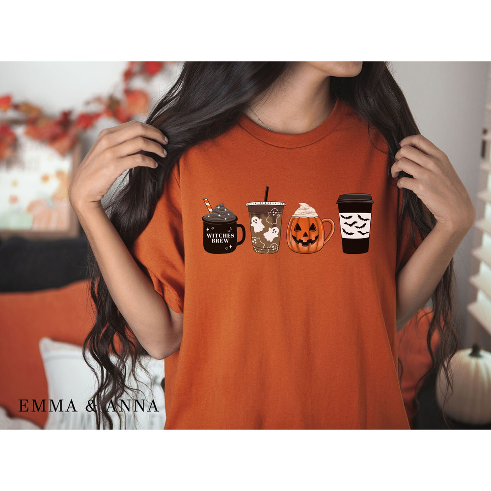Halloween Shirt, Halloween T-Shirt, Fall Coffee Shirt, Fall Shirts, Halloween Coffee Shirt, Pumpkin Spice Shirt, Jack-o-Lantern Shirt - 3.jpg