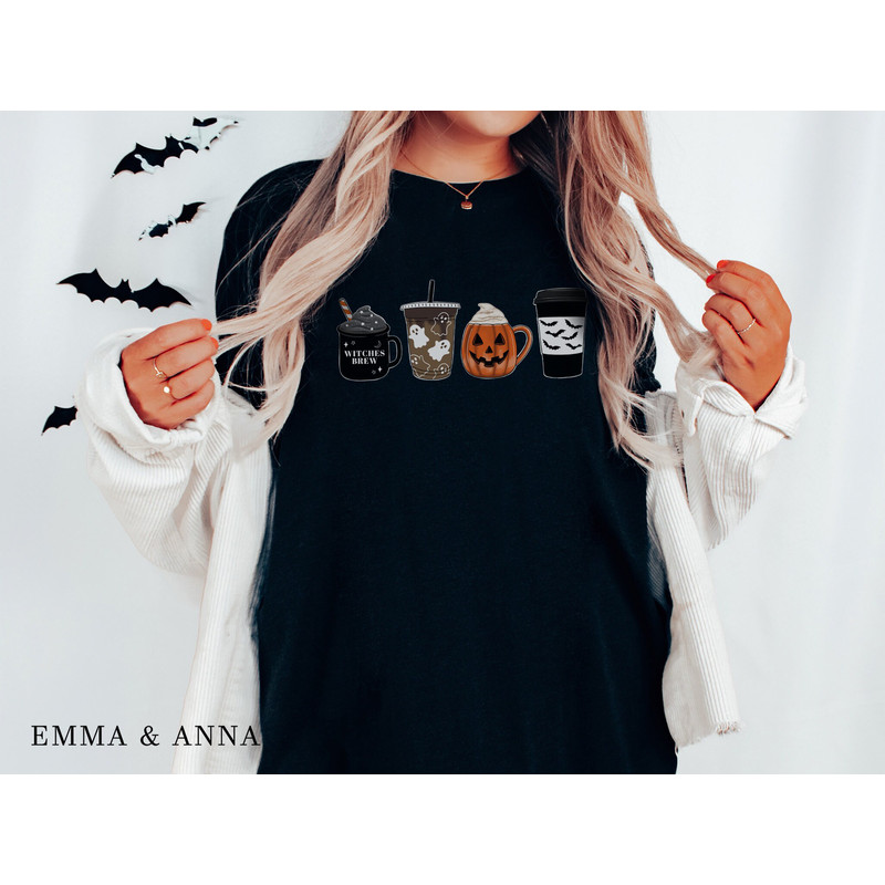Halloween Shirt, Halloween T-Shirt, Fall Coffee Shirt, Fall Shirts, Halloween Coffee Shirt, Pumpkin Spice Shirt, Jack-o-Lantern Shirt - 4.jpg