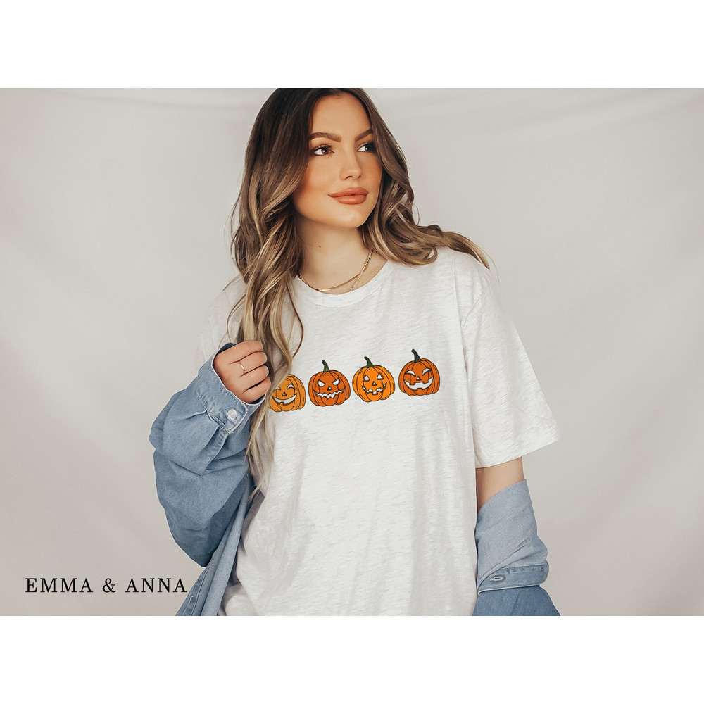Halloween Shirt, Pumpkin Shirt, Jack-o-Lantern Shirt, Halloween Graphic Tees, Spooky Season Shirt, Halloween T-Shirt, Fall Shirts for Women - 4.jpg
