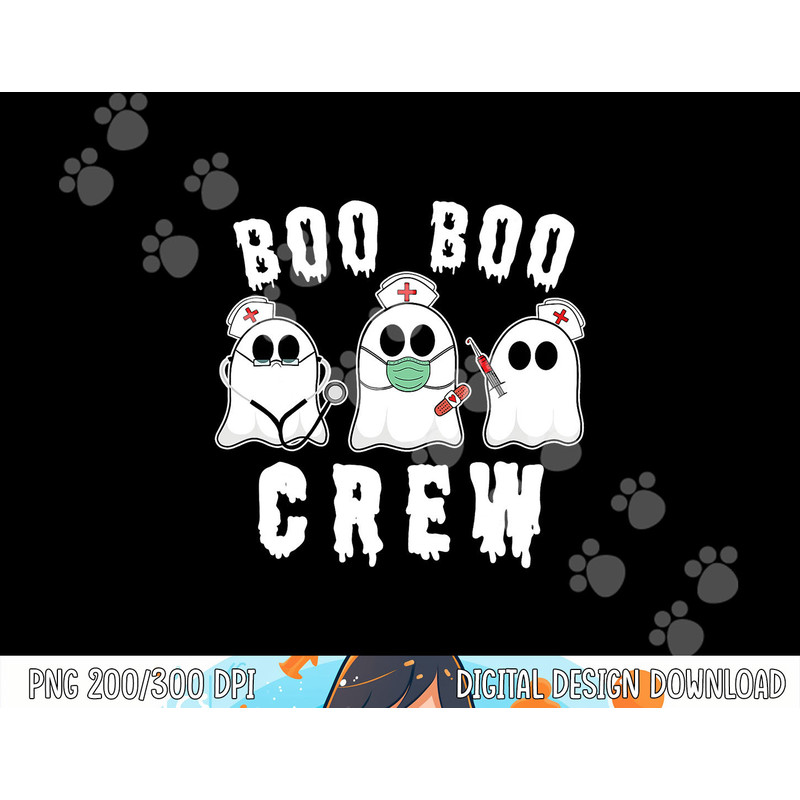 Boo Boo Crew Funny Nurse Halloween Ghost Costume png,sublimation copy.jpg