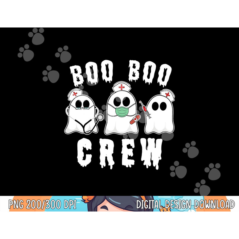 Boo Boo Crew Funny Nurse Halloween Ghost Costume png,sublimation copy.jpg