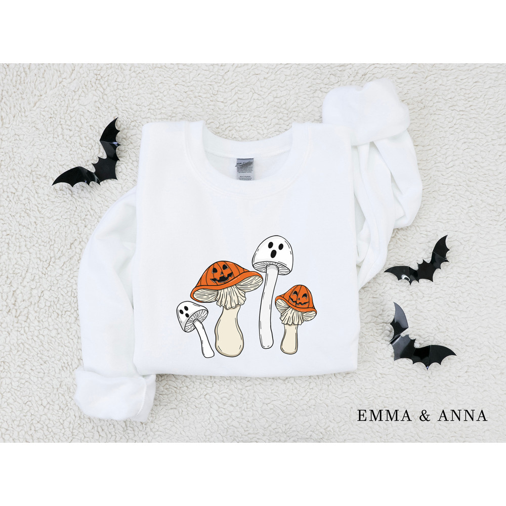 Halloween Sweatshirt, Halloween Shirt, Fall Sweatshirt, Magic Mushroom Shirt, Halloween Crewneck, Ghost Shirt, Pumpkin Sweater,Spooky Season - 3.jpg