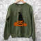 Halloween Sweatshirt, Halloween Sweater, Cat on Pumpkin Sweatshirt, Black Cat Sweatshirt, Halloween Crewneck, Black Cat Shirt, Spooky Season - 1.jpg
