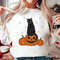 Halloween Sweatshirt, Halloween Sweater, Cat on Pumpkin Sweatshirt, Black Cat Sweatshirt, Halloween Crewneck, Black Cat Shirt, Spooky Season - 3.jpg
