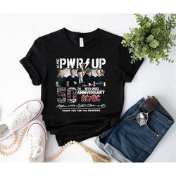 signature 50 years ac/dc 1973-2023 shirt, rock band music shirt, acdc anniversary shirt for fan lovers, retro rock band