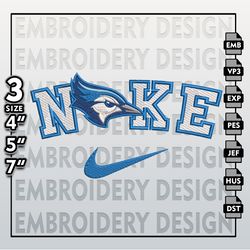 NCAA Embroidery Files, Nike Creighton Bluejays Embroidery Designs, Creighton Bluejays, Machine Embroidery Files