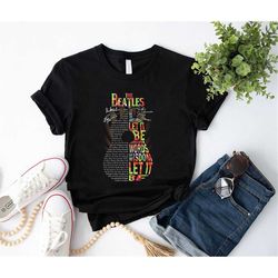 guitar the beatles let it be unisex t-shirt, rock band the beatles 90s vintage shirt, the beatles fan gift shirt, the be