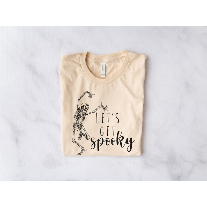Lets Get Spooky Shirt, Funny Halloween Shirt, Halloween TShirt, Cute Halloween Shirt, Dancing Skeleton Shirt, Fall Graphic Shirt - 2.jpg