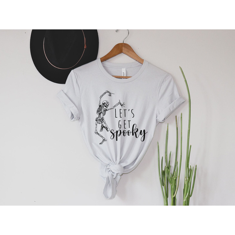 Lets Get Spooky Shirt, Funny Halloween Shirt, Halloween TShirt, Cute Halloween Shirt, Dancing Skeleton Shirt, Fall Graphic Shirt - 4.jpg