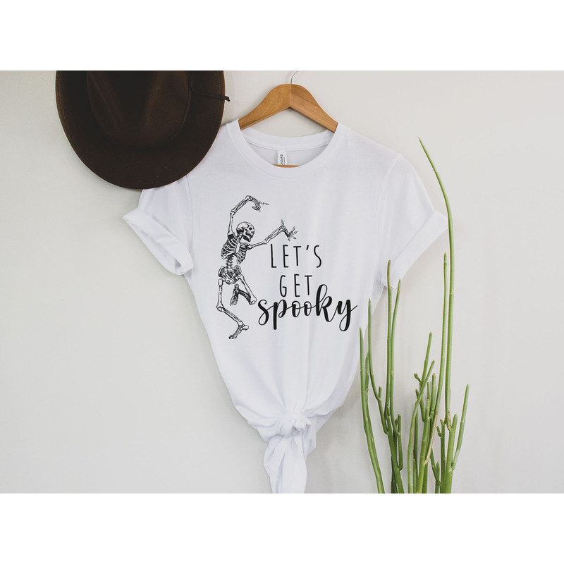 Lets Get Spooky Shirt, Funny Halloween Shirt, Halloween TShirt, Cute Halloween Shirt, Dancing Skeleton Shirt, Fall Graphic Shirt - 5.jpg