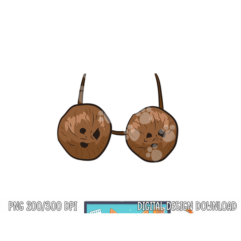 Coconut Summer Coconuts Bra Funny Coconut png, sublimation copy.jpg