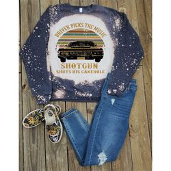 supernatural sweatshirt, dean winchester shirt, supernatural shirt, bobby singer, bleached pullover, castiel, bleached s