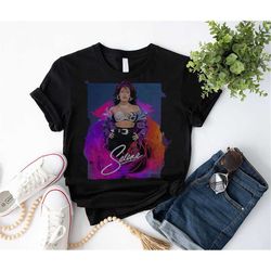 selena quintanilla water color portrait t-shirt, selena quintanilla vintage shirt, selena quintanilla shirt fan gifts, m