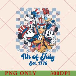 disney happy 4th of july png, disney characters png, patriotic png, fourth of july disney png, happy 4th of july png