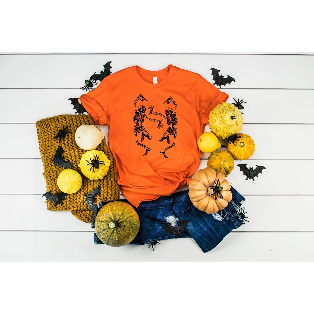 Funny Skeleton Dancing Shirt, Halloween Shirt, Horror Shirt, Halloween Costume, Funny Halloween Gift, Halloween Party, Spooky Season Tee - 3.jpg