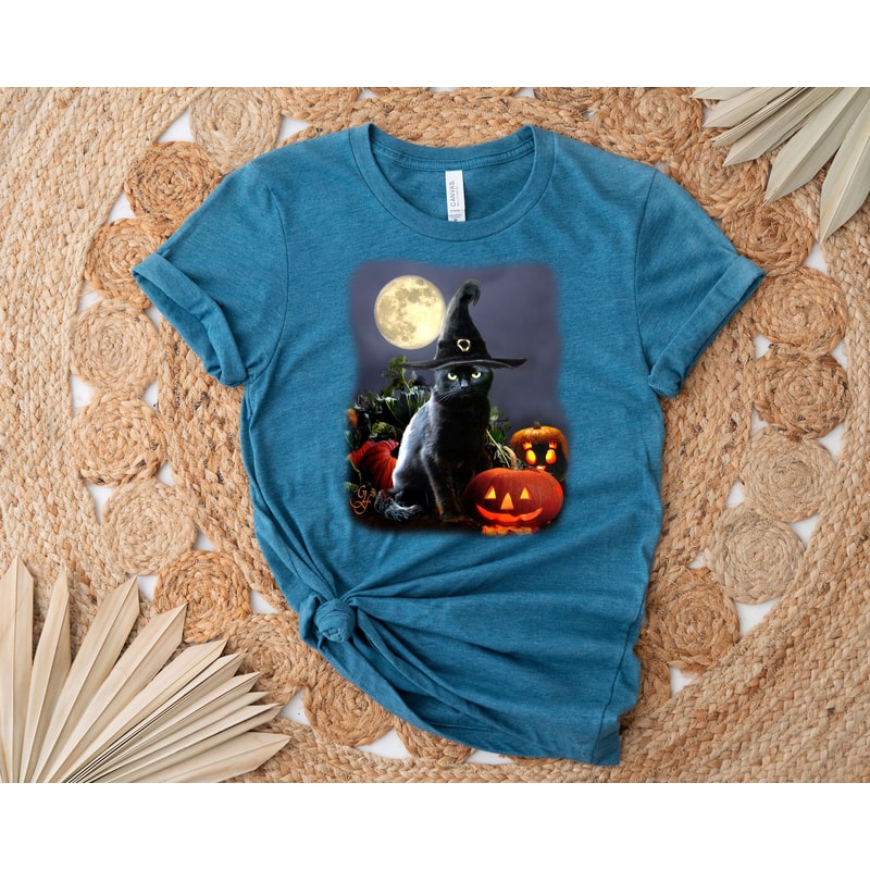 Witch Cat Shirt, Halloween Shirt, Horror Shirt, Halloween Costume, Funny Halloween Gift, Halloween Party Shirt, Spooky Season Tee - 6.jpg
